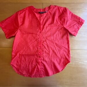 Ashleigh Morgan L lightweight summer short sleeve button in front blouse